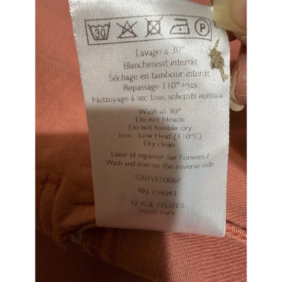 Sézane Will Jacket Dusty Rose Cotton Blend Button Front SZ. Large - Picture 6 of 16